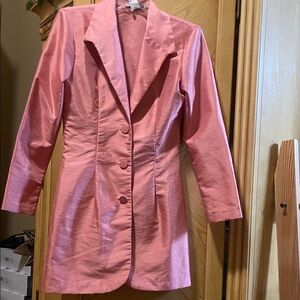 Vintage alyn Paige pink sheen blazer size 5/6or small